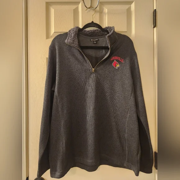 Champion Elite Men's Gray 1/4 Zip Pullover Sweater Size Large NWT - Picture 2 of 11